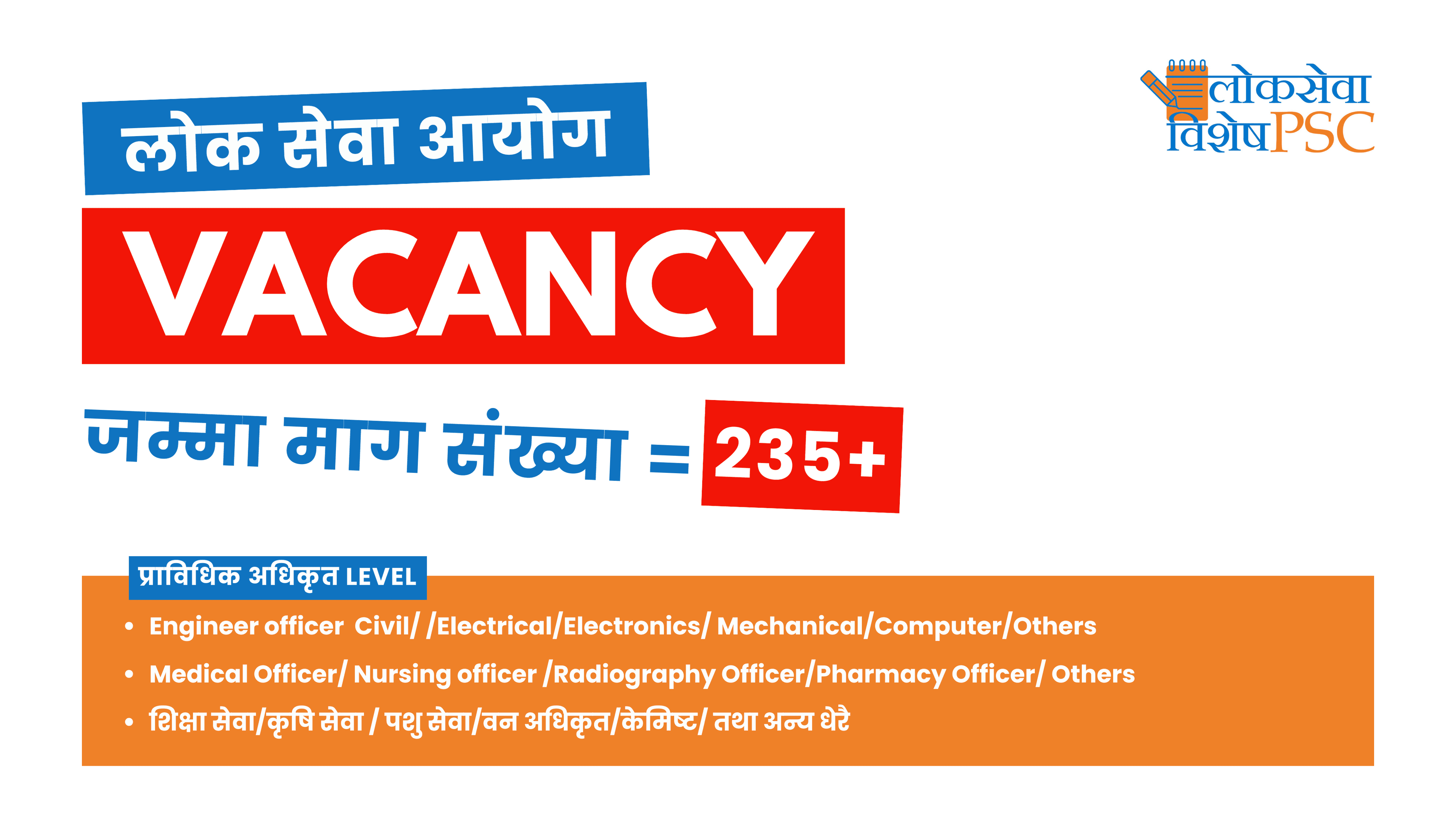 Lok Sewa Aayog Vacancy 2082/83 – Technical Officer Level (Gazetted Class III) | PSC Nepa